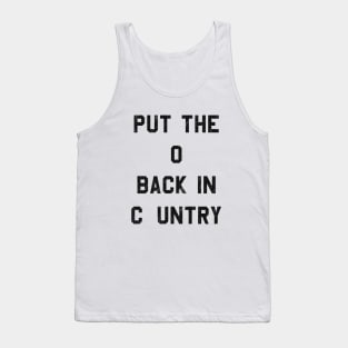 Shooter Jennings - Put The O Back in Country Quote Tee Design Tank Top